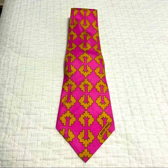 Peter Max All Silk Tie Italian Fabric vintage 70’s Fantastic Pop … - Picture 9 of 9